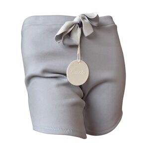 Simple NWT Biker Shorts Gray Bow  Coquette Balletcore Aesthetic Quiet Luxury  S